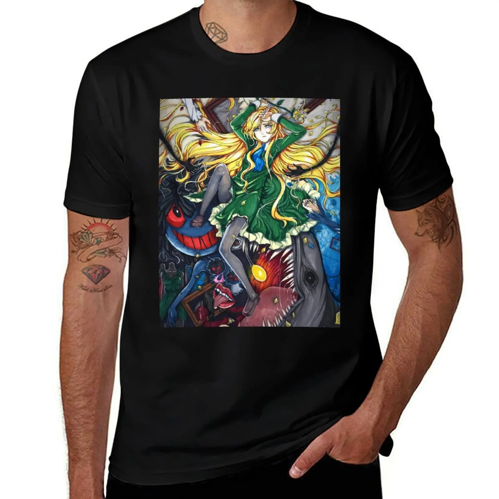 

All Alone - Mary from Ib T-Shirt anime t shirts for man t shirts cotton 100% T-Shirt