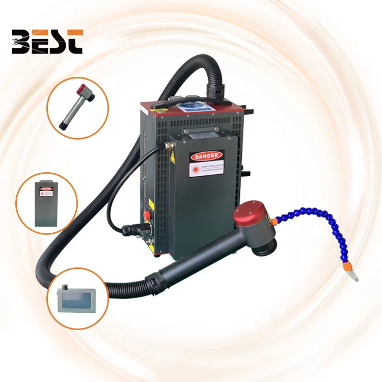 Best laser Portable Mobile Backpack 200W Pulse Laser Cleaner Rust Removal Cleaning Machine with Lithium Battery