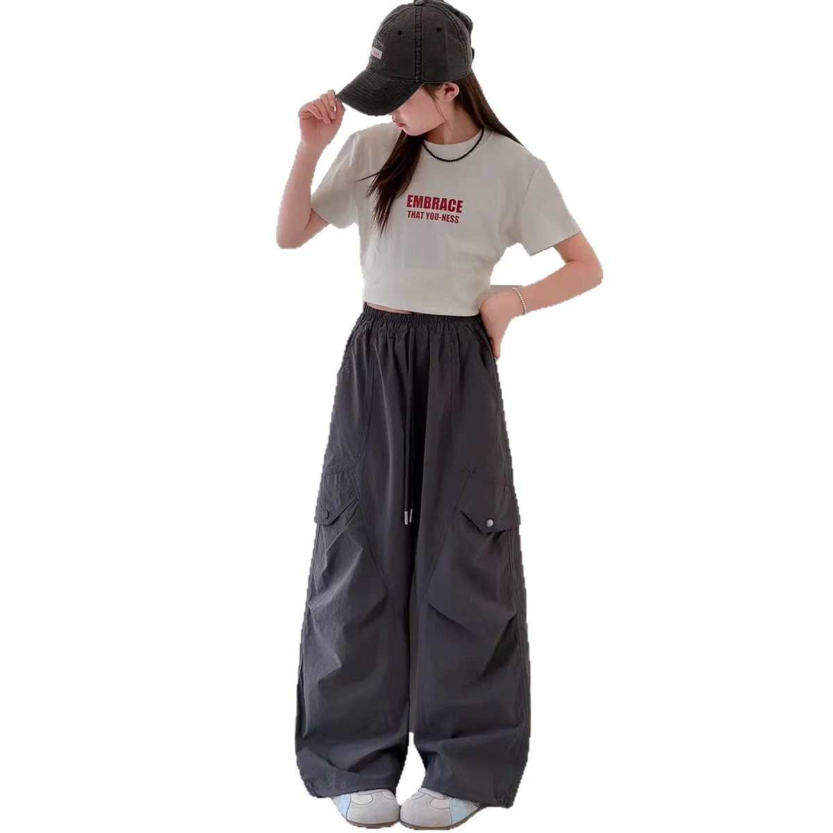 Girls Work Pants Summer 2026 New Thin Mosquito Proof Pants Big Children Quick Drying Sun Protection Casual Pants