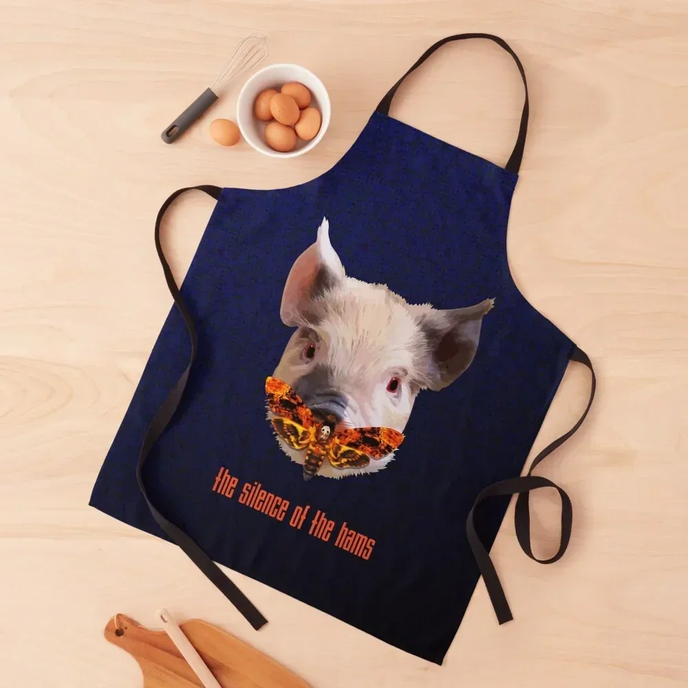 

Silence of the Hams Apron Women's Home Clothes barber men House Things For Home And Kitchen Apron