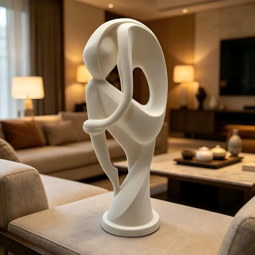 Minimalism 3D Printed Thinker Statue Hollow Design Decorative Human Sculpture Ornaments Plastic Abstract Abstract Thinker Statue