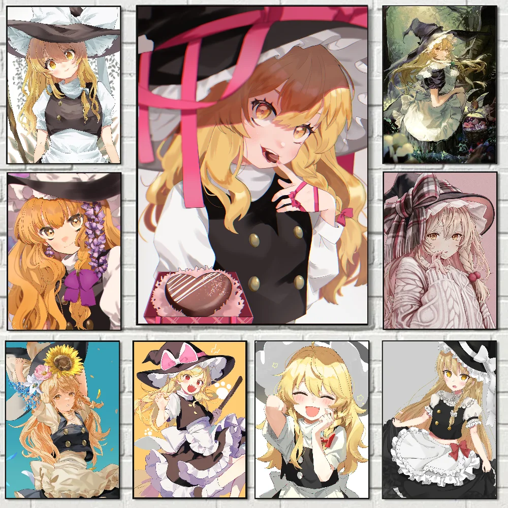 

Kirisame Marisa Touhou Project Series Poster Stickers Art Wall Murals Decor Game Room Decor Gifts HD Painting