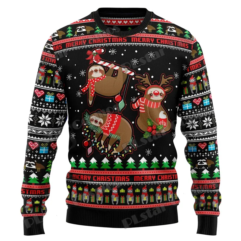 

Fashion men's winter casual sweater Beautiful Love Horses 3D printing Ugly Christmas sweater Neutral casual warm knit M1009