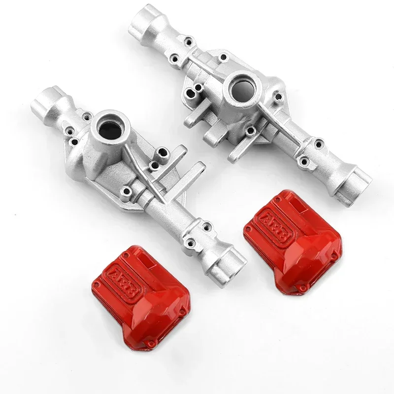 2pcs Metal Front and Rear Axle Housing with Differential Cover 300g for Traxxas TRX4 1/10 RC Crawler Car Upgrade Parts