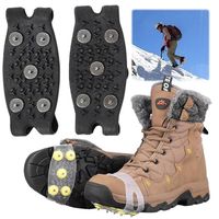 2Pcs New 5-Claw Anti-Skid Shoe Covers Wear-resistant Universal Crampons Non-Slip Shoe Spikes for Snow Walking Climbing