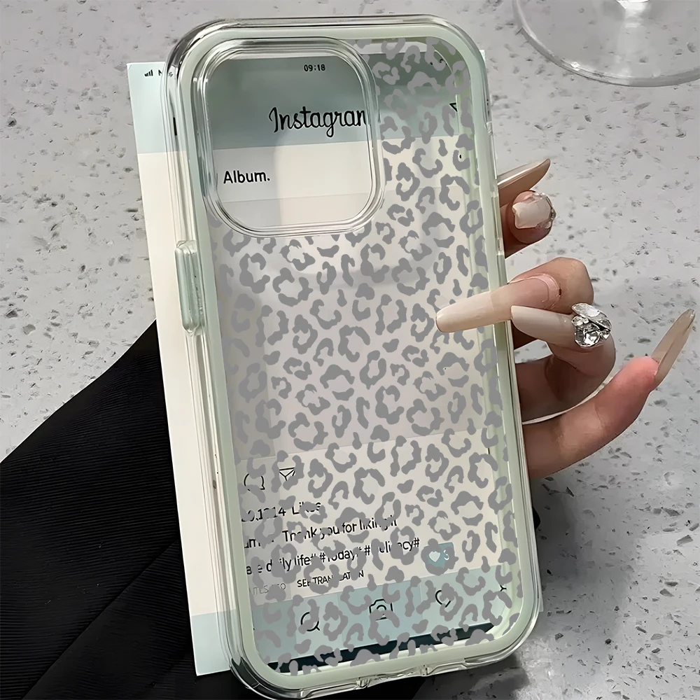 Leopardenmuster 2-in-1 Transparente Handyhülle für Samsung Galaxy S26 Ultra S25 S23 S24 S22 Plus A57 A37 A55 A54 A36 A35 A16 Cover – Detail 2