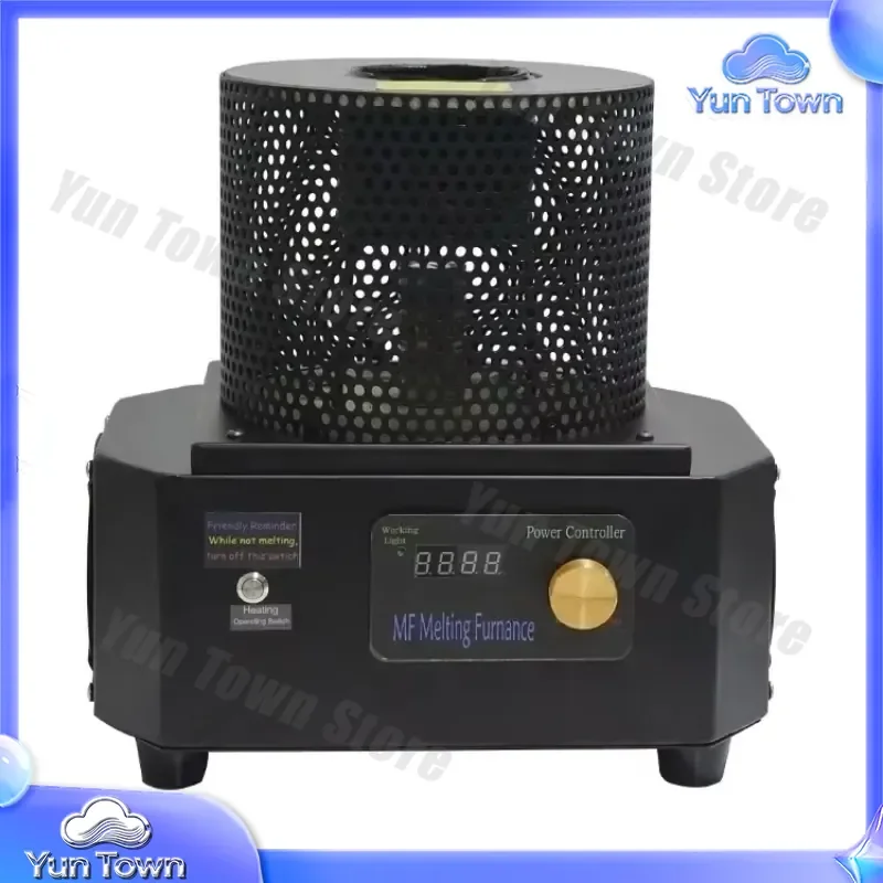 2KG 220V 1600°C Portable Jewelry Furnace for Melting Machine Gold Silver Copper Smelting Industrial Furnace for Jewelry