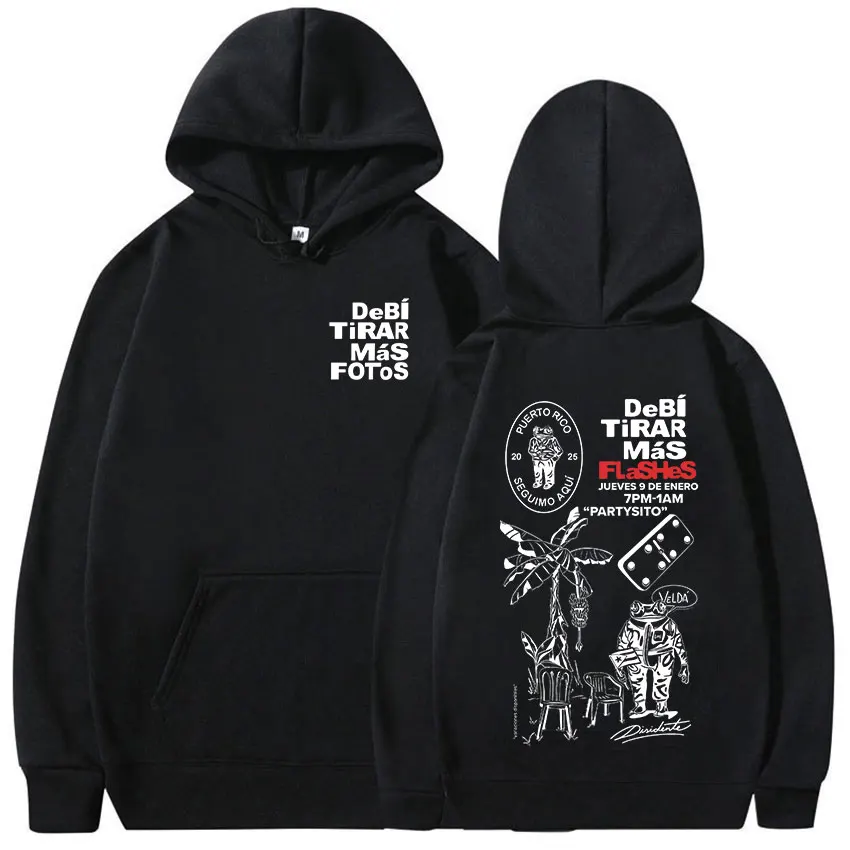 

Худи с графическим принтом Bad Bunny Tour Debi Tirar Mas Fotos DTMF, толстовка с длинными рукавами, винтажная, оверсайз, унисекс, уличная одежда