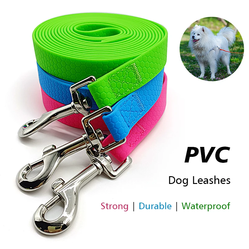 Waterproof PVC Dog Leash 3M 5M Durable Long Strap Small Big Pet Lead Rope 3 5 Meters Cat Walking Line Outdoor Supplies