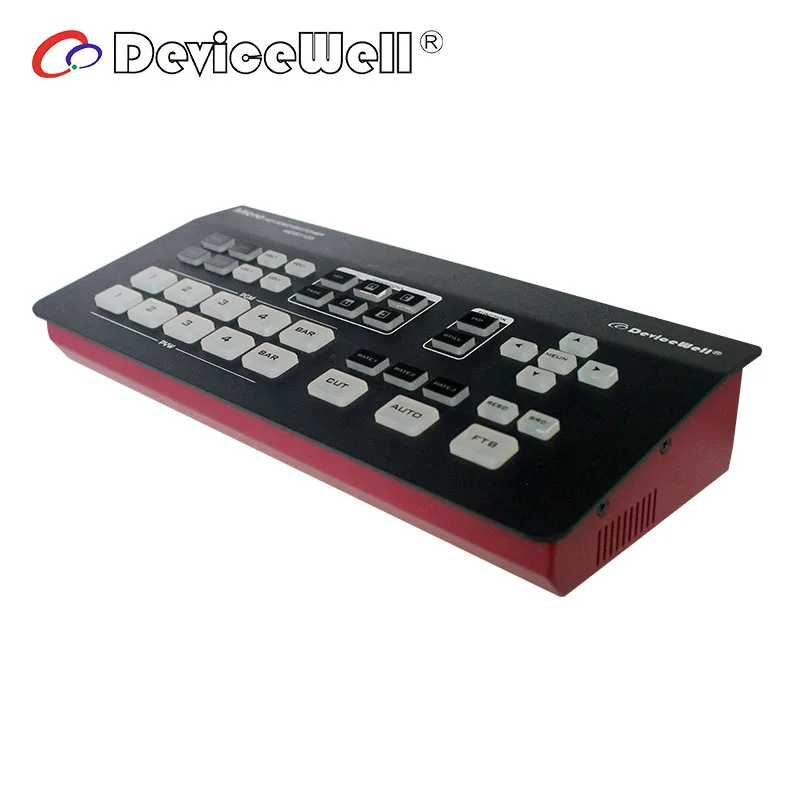 DeviceWell HDS7105 Super Mini Switcher 4 HD-MI + 1 DP inputs 5 channel 1080P OBS Stream HD SDI Video Switcher VS ATEM Mini Pro