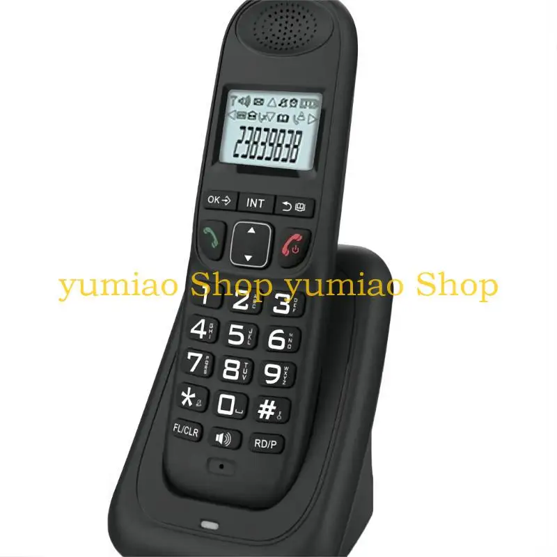 587B D1003 Cordless Phone with Large LCD Display and 10 Ringing Tone Number Storage