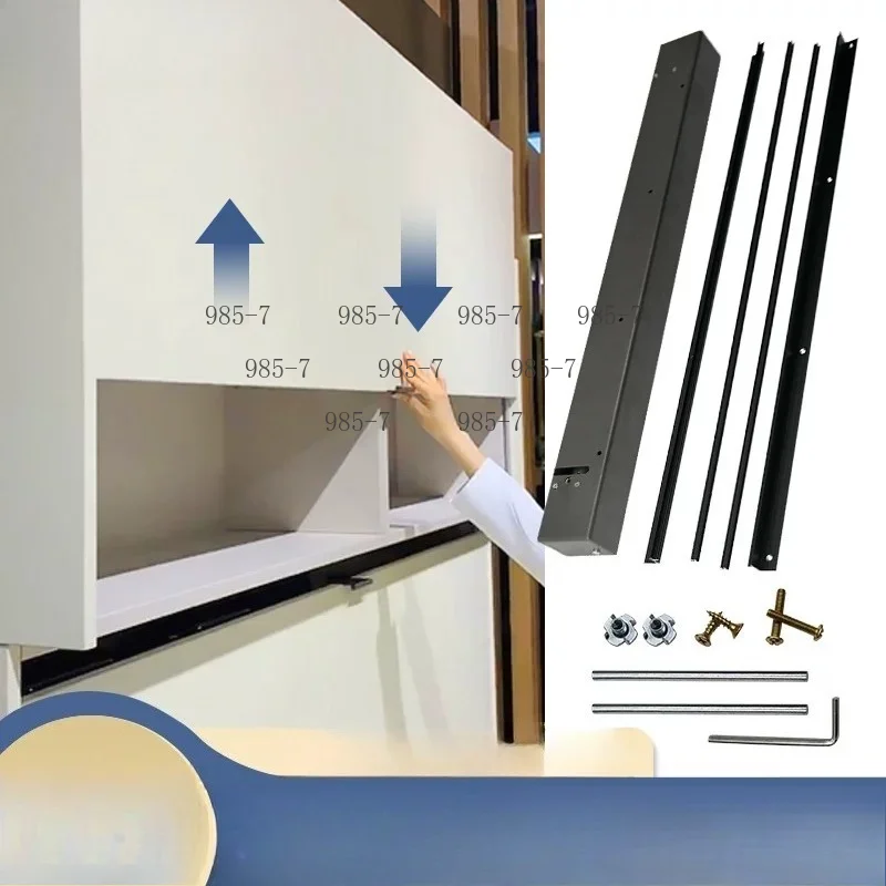 Soft Close Up Down Hanging Cabinet Door Hinge, Vertical Lift Sliding Door Track for Cabinet Single Door