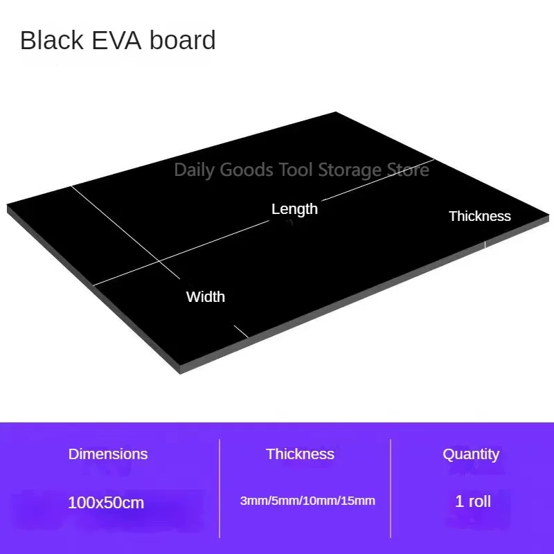 100x50cm EVA Foam Sheets Geluidsabsorberende Foam Board Dikke EVA Rubberen Plaat Handgemaakte Model Maken Cosplay Dikte 3/5/10/15mm - afbeelding 1