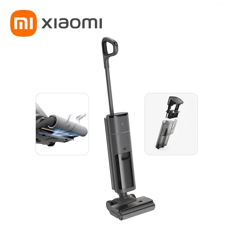 XIAOMI MIJIA-aspiradora inalámbrica 3 Pro para el hogar, aspirador húmedo y seco, autolimpieza, cepillo de rodillo sobre orugas