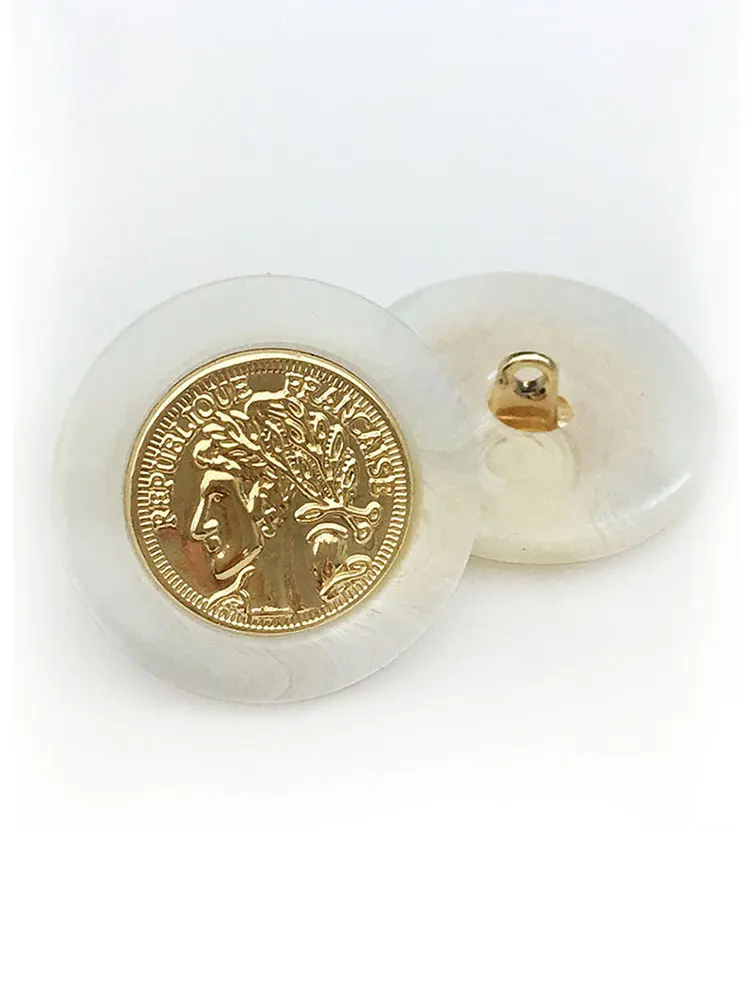 6 stücke 18/20/23/25/30mm Harz Metall Tasten für Kleidung Kleid Frauen Mantel DIY Nähen Taste Luxus Handgemachte Dekorative Zubehör – Detail 9