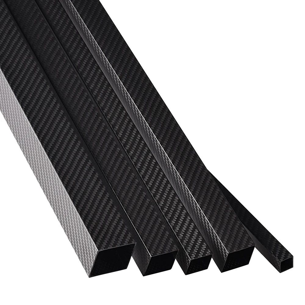 1 Piece Of 3K Full Carbon Fiber Square Tube High Strength Length 500mm OD 8 10 12 15 18 20 22 24 25 26 28mm Twill Matte