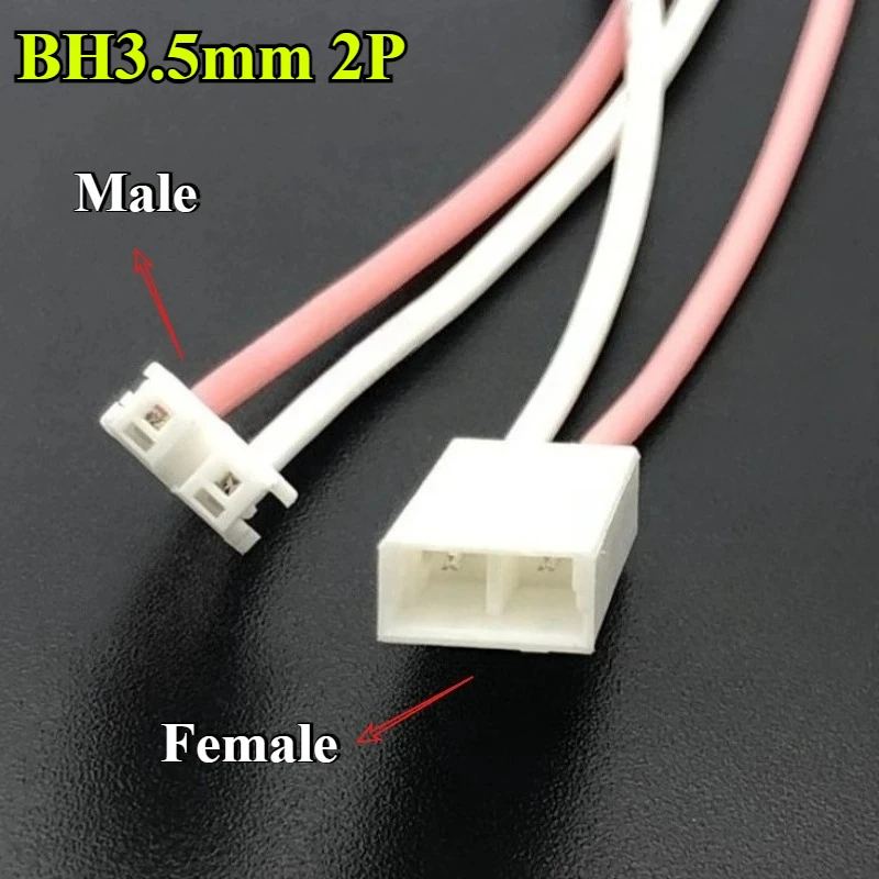 

30Pcs BH3.5mm Single Male/Female head 2P and Male to Female 2Pin LED Power Cord Terminal Wire Length 15cm 24AWG Electronic Wire