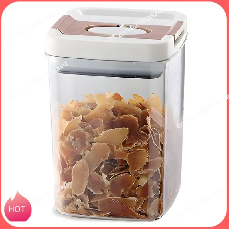 

HOT-Sealed Plastic Jar With Lid Quick Pull Lid Design For Storage In Kitchen Pantry M
