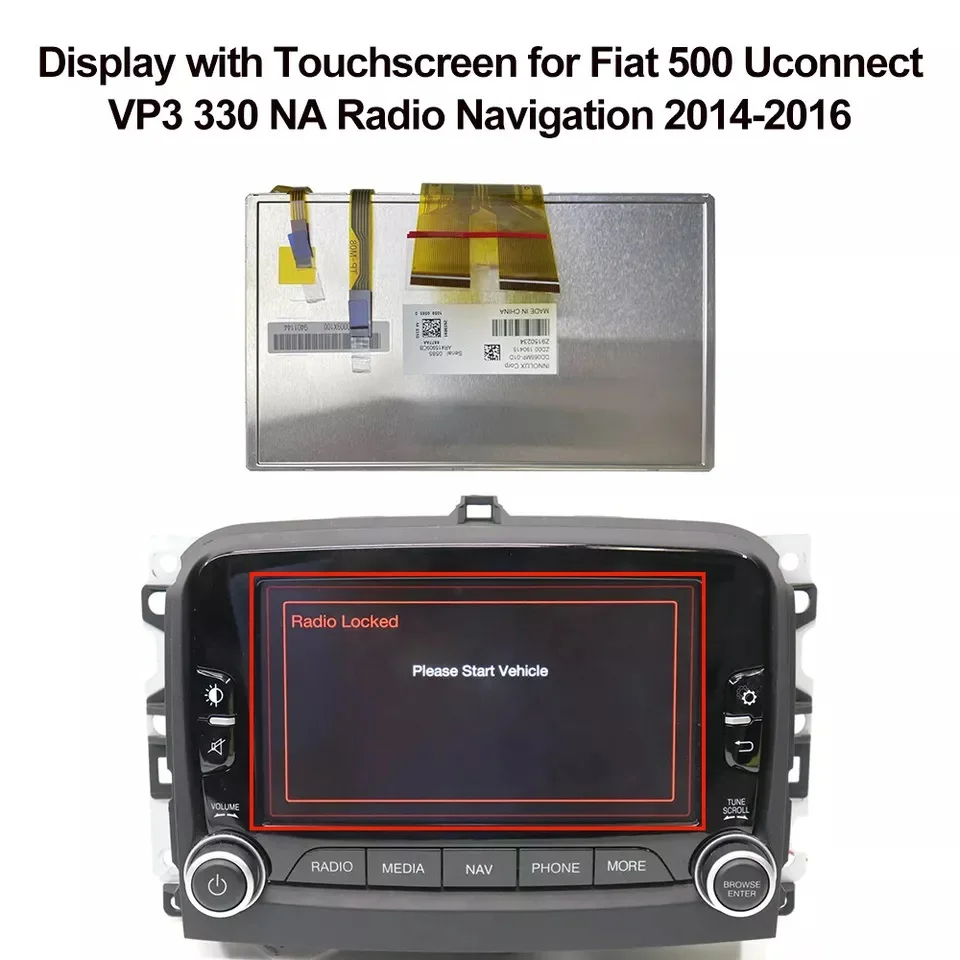 Display DD065MP with Touch Screen for Fiat Alfa Romeo and Jeep Radio Navigation