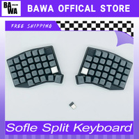 Sofle Split Keyboard 2.4G Wireless Hotswap VIAL Ergonomics Sofle Split Keyboard Kit Customize With 2.4G Receiver Gamer Accessory