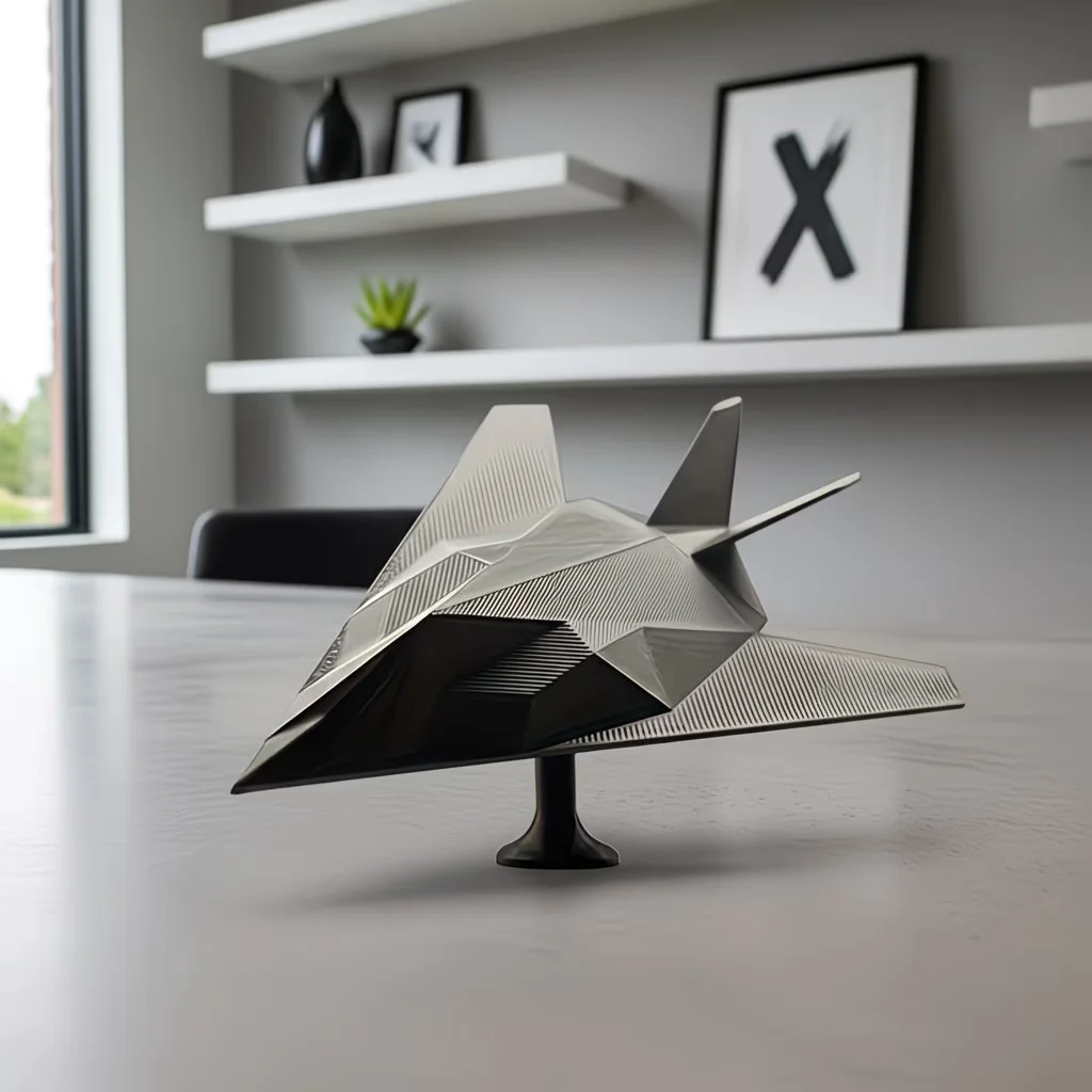 F-22 Raptor-Like Stealth Fighter Jet Model Durable Plastic Military Aircraft Ornament