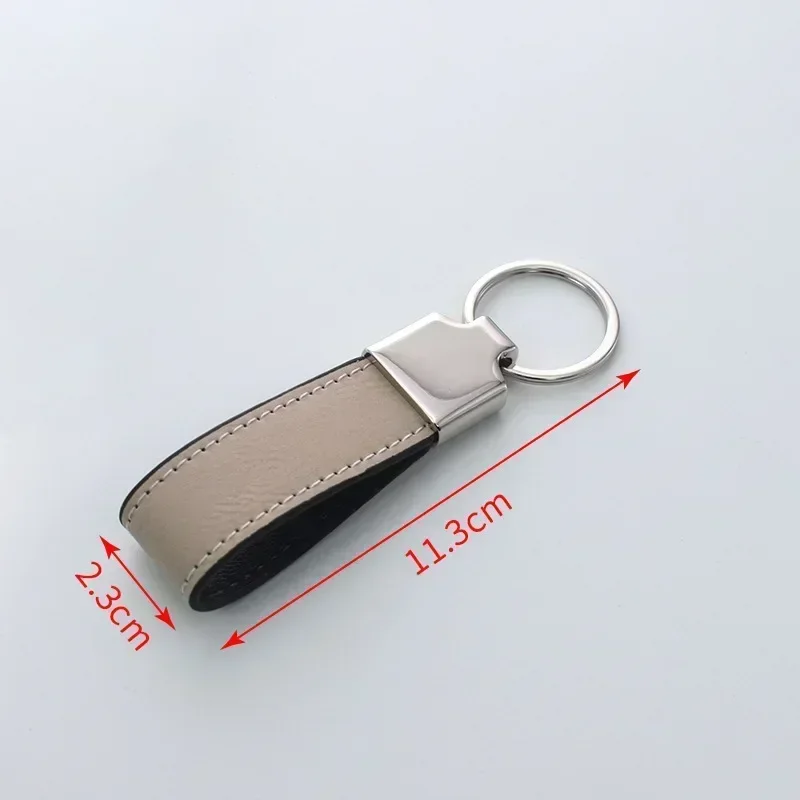 Laser Engrave Custom LOGO Leather Keychain Blank Vintage for Men and Women Personalized Key Chains Hotel Company Name Keyring