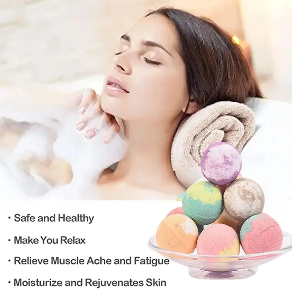 1PCS Bubble Small Bath Bombs Body Stress Relief Exfoliating Shower SPA Moisturizing Fragrances Aromatherapy Salt Bath Ball W4G9