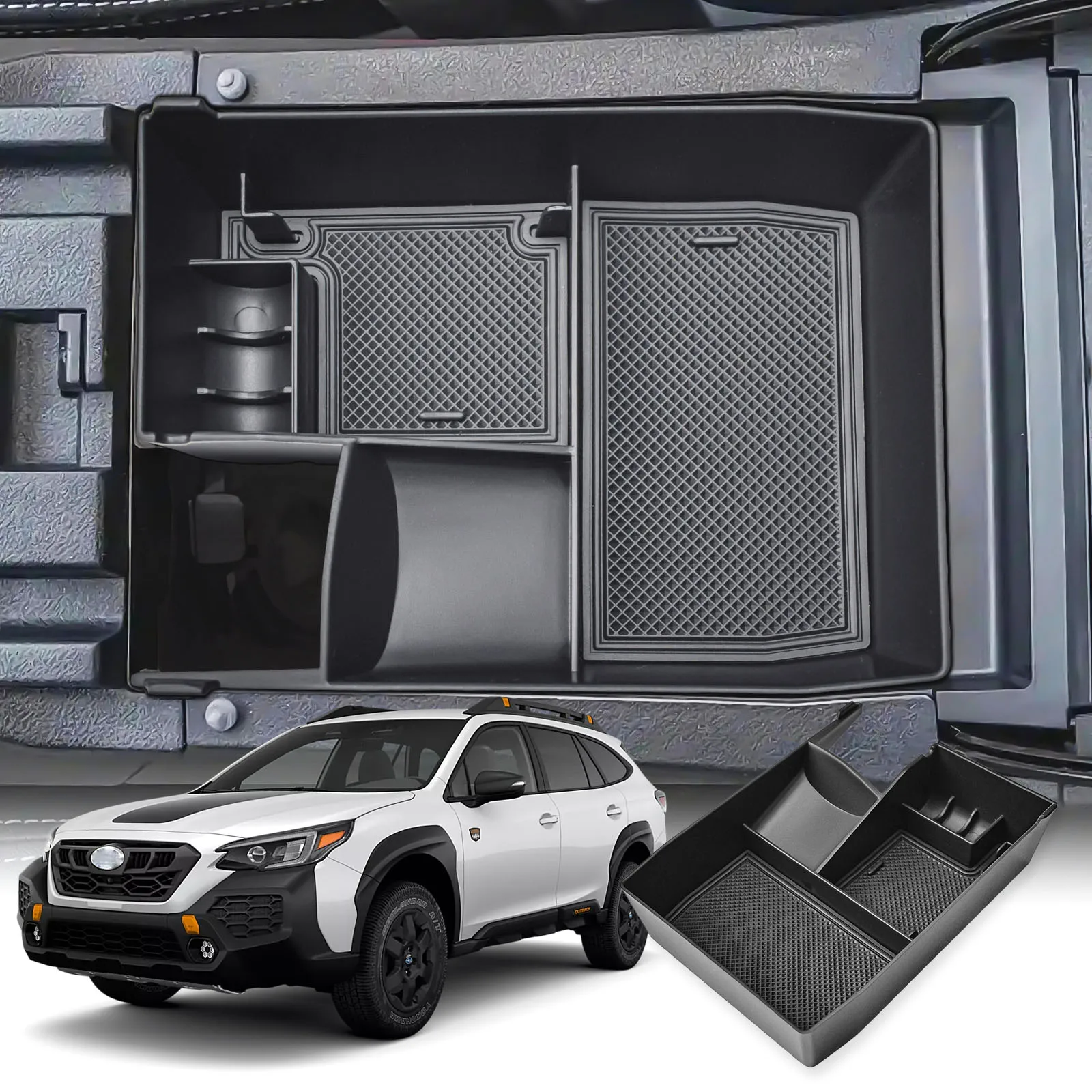 Armrest Storage Box Tray For2025 2024 2023 2022 2021 2020 Subaru Outback & Legacy Center Console Organizer Interior Accessories