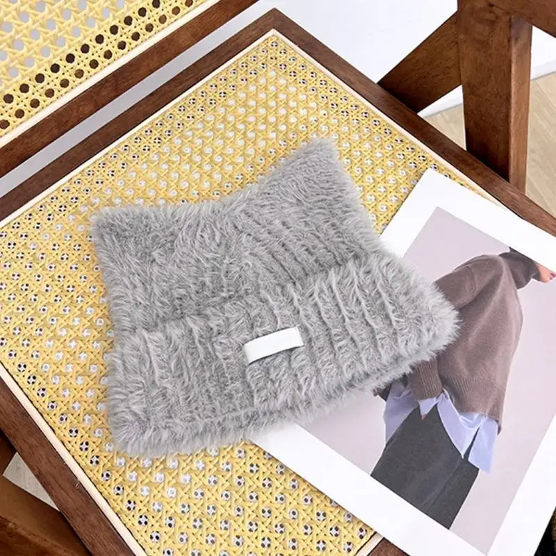 

A52E Роскошная плюшевая вязаная шапка Модная портативная шапка Мягкая модная шапка, удобная для повседневного использования и