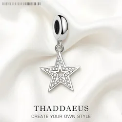 Charm Pendant Star Real 925 Sterling Silver Handmade New Fine Jewelry Lucky Gift For Women Men