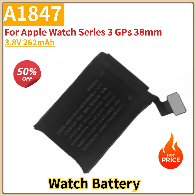 A1847 Battery 3.8V 262mAh For Apple Watch Series 3 GPs 38mm Brand-New, 0 Cycles,High Quality