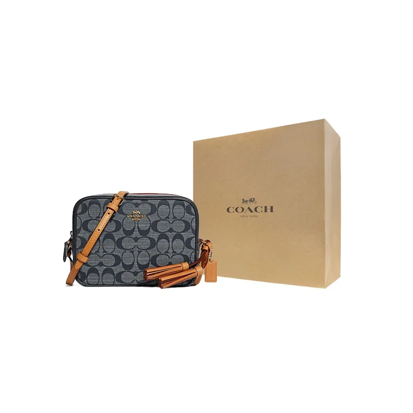 COACH Camera Leather Camera Bag, Shoulder Bag, Crossbody Bag Small Women's Denim Blue C8666-IMDEI