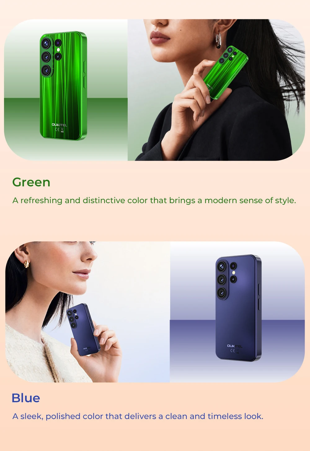 OUKITEL C26 Mini Smartphone, Ultra Compact 4" Mini Display, Up to 12GB RAM (3+9) +32GB ROM, Massive 2300mAh Battery, Android 16, Gemini AI, Small Pocket Mini Mobile Phone, Stay Light Stay Connected