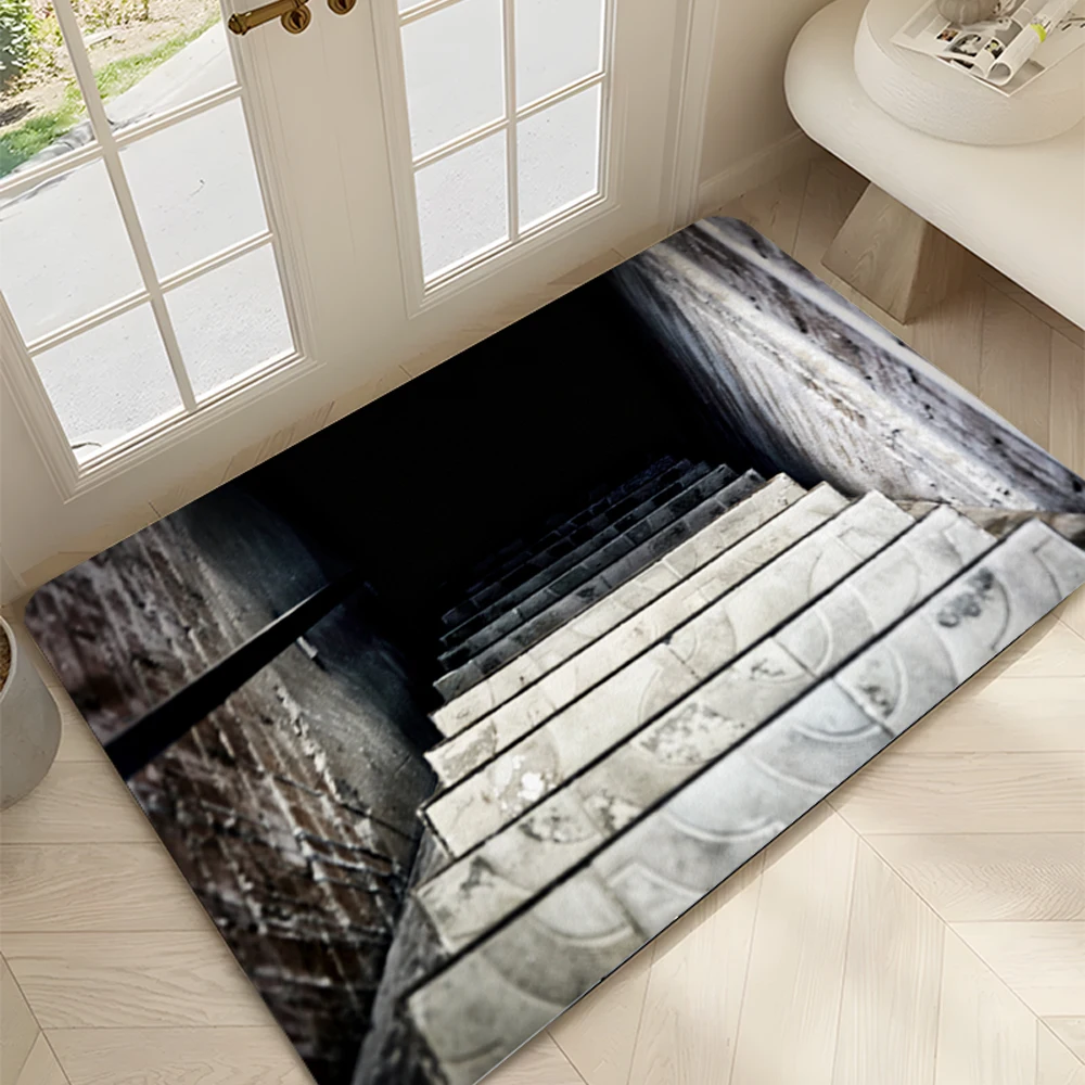 3D Optical Illusion Mat Welcome Mat Area Rug Non-Slip Floor Mats Stairs Rugs for Doormat