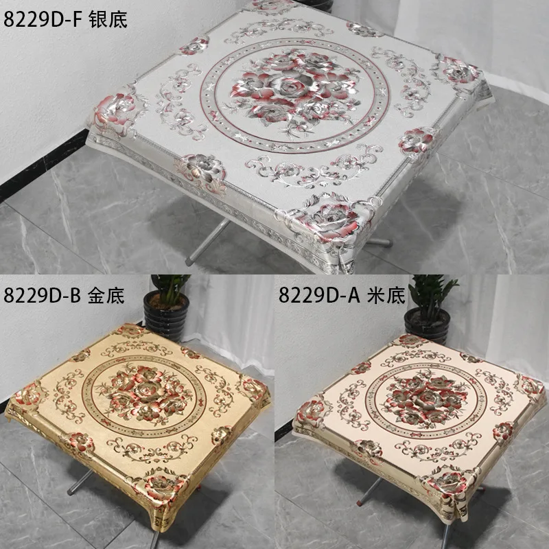 D87 hot stamping tablecloth waterproof and oil-proof tablecloth lace printing stall