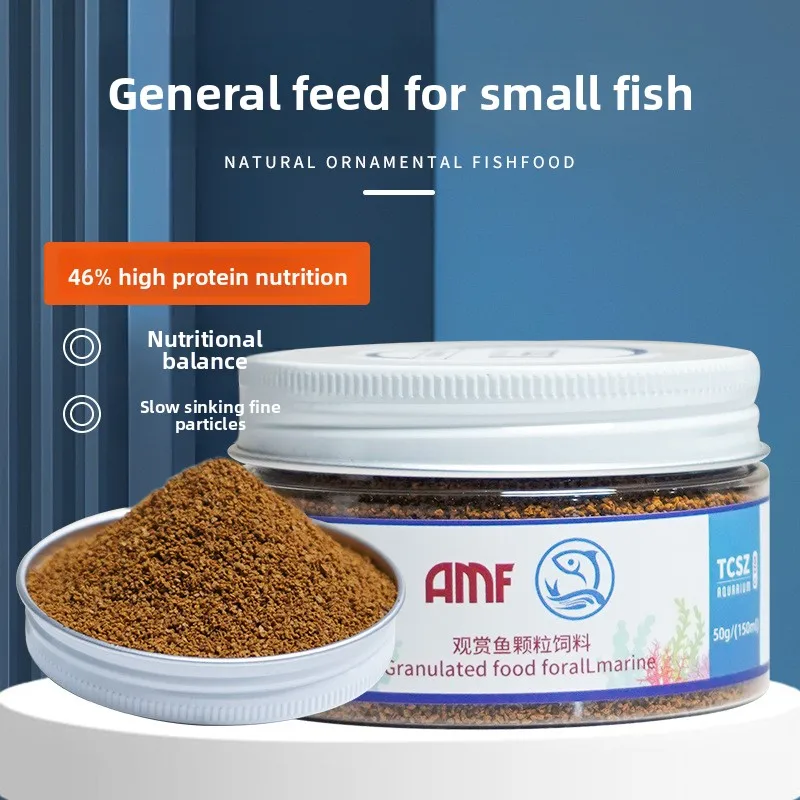 

AMF Zebrafish, Guppy, Angelfish & Tetra Fish Food - Co-branded High-Nutrition Micro Pellets for All Small Tropical Fish