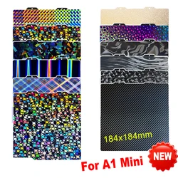 184x184mm PEI Sheet for Bambulab A1 Mini Bambu Lab Build Plate Smooth Heat Bed Spring Steel Sheet Plate for Bamboo Lab A1 Mini