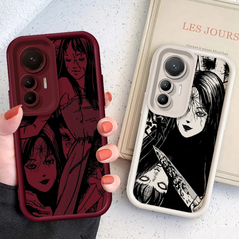 Anime Junji Ito Luxury Art Eye Ladder For Xiaomi MI 14 12T 11 Lite Poco M3 X5 X4 F5 F4 F3 F2 GT Pro 5G Soft Phone Case