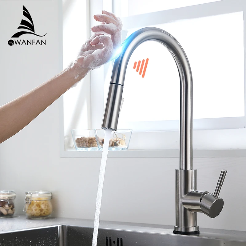 Smart Touch Küchen armaturen Kran für Sensor Küche Wasserhahn Waschbecken Mixer drehen Touch Wasserhahn Sensor Wasser mischer KH-1005