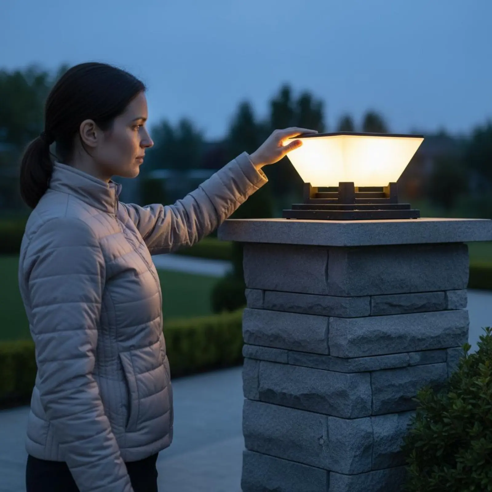 Solar Post Light Water Resistant Solar Fence Light Fence Cap Lantern Waterproof Outdoor Lighting Easy to Install view 6