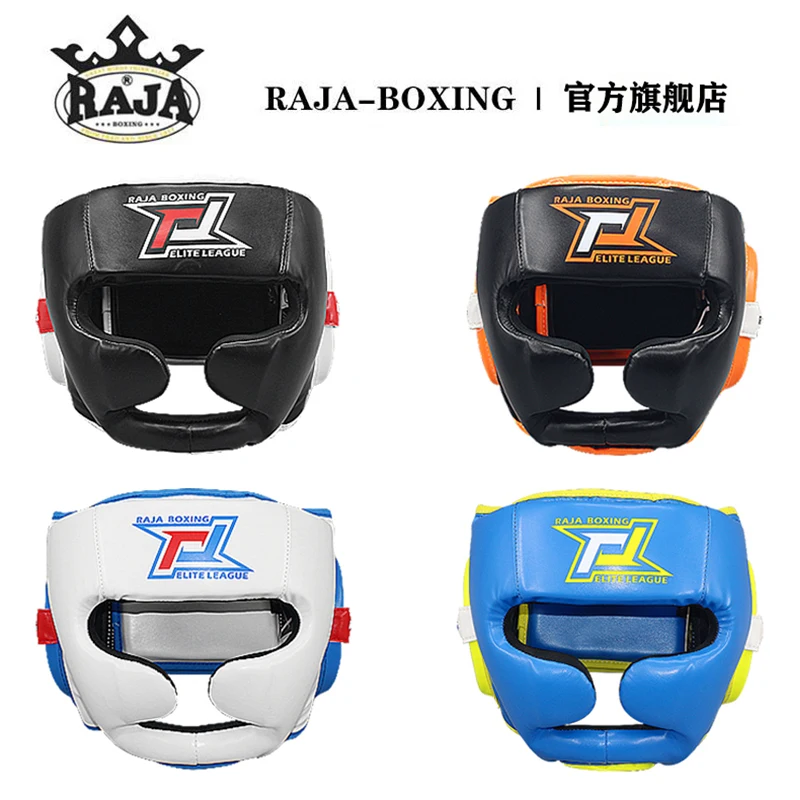 

Raja Boxing Headgear MMA Muay Thai Taekwondo Kickboxing Sparring Martial Arts Taekwondo Helmet Full Face Protection