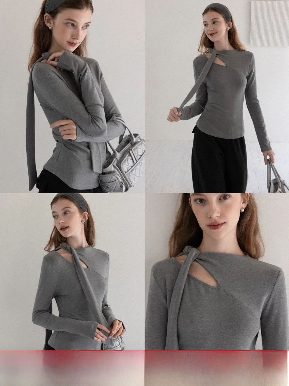 

Новый осенний женский топ-накидка из корейской ткани Pure Desire, с открытыми плечами, длинный рукав