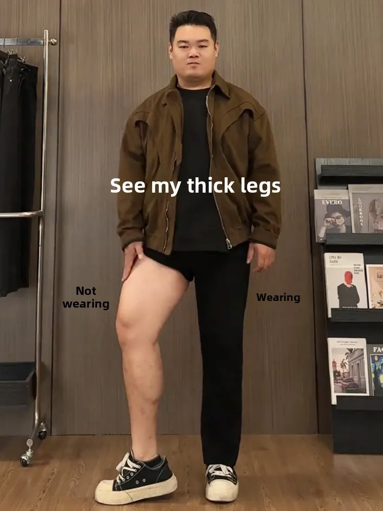 

Мужские джинсы с эффектом похудения, осень-зима, брюки Le ape с подъемом на талии, черные расклешенные брюки, повседневная одежда