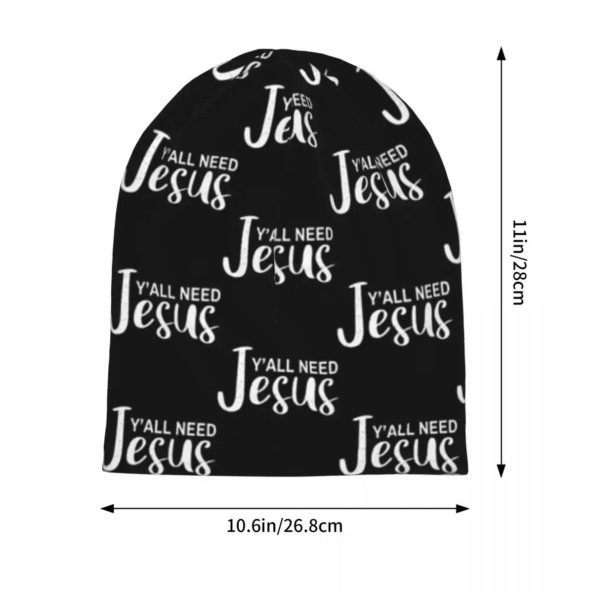 Yall Need Jesus Warm Knitted Cap Hip Hop Bonnet Hat Autumn Winter Outdoor Beanies Hats for Unisex Adult