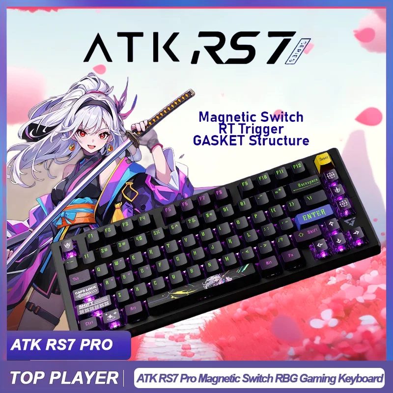 ATK RS7 Magnetic Switch Mechanical Keyboard 8K Wired Gaming Keyboard Smart SPEED X Quick Trigger RGB For Varolant Gamer Pc Gift