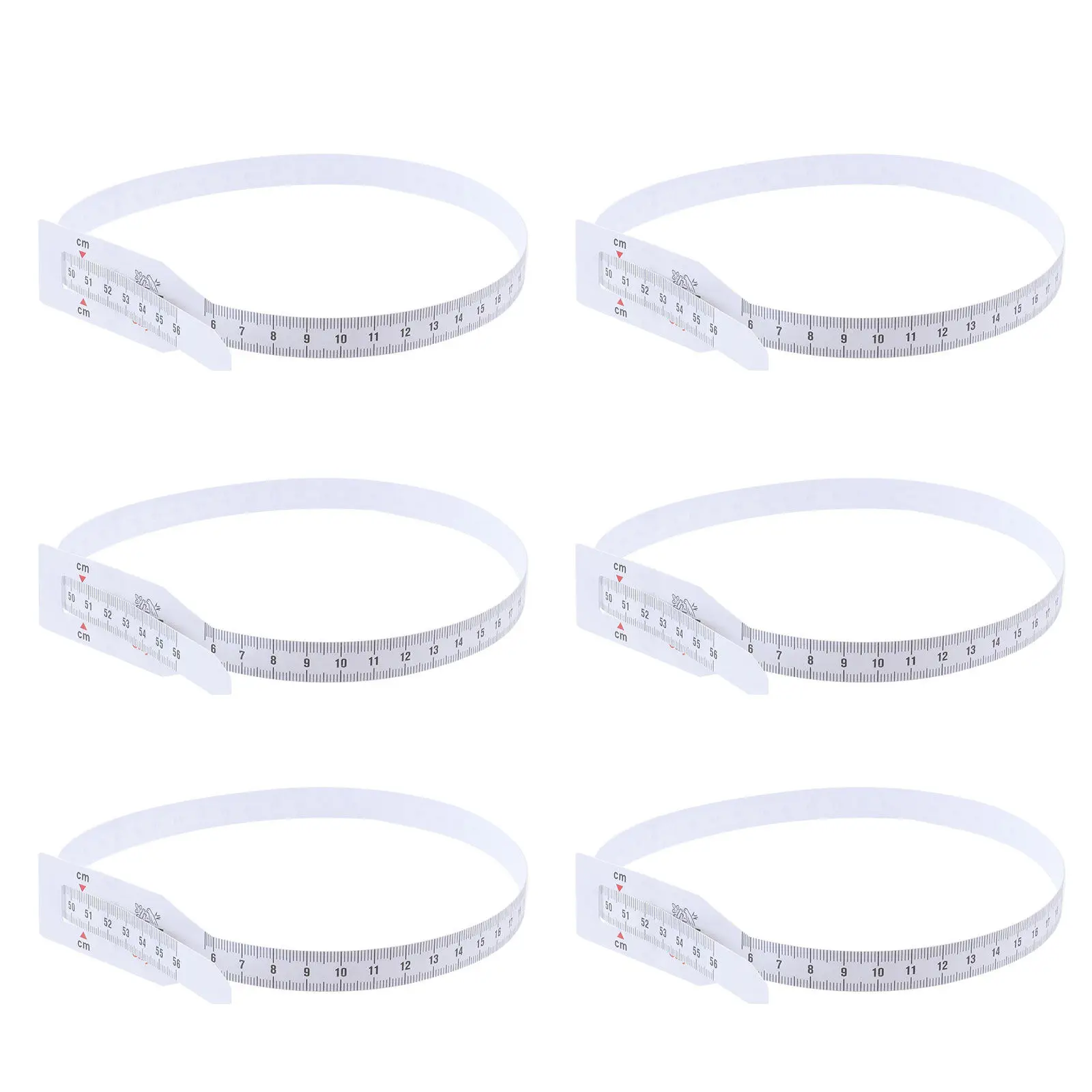 

6Pcs Infant Head Circumference Measuring Tape Plastic Arm Tape 56Cm Baby Measurement Tool Flexible Portable Measure Ruler