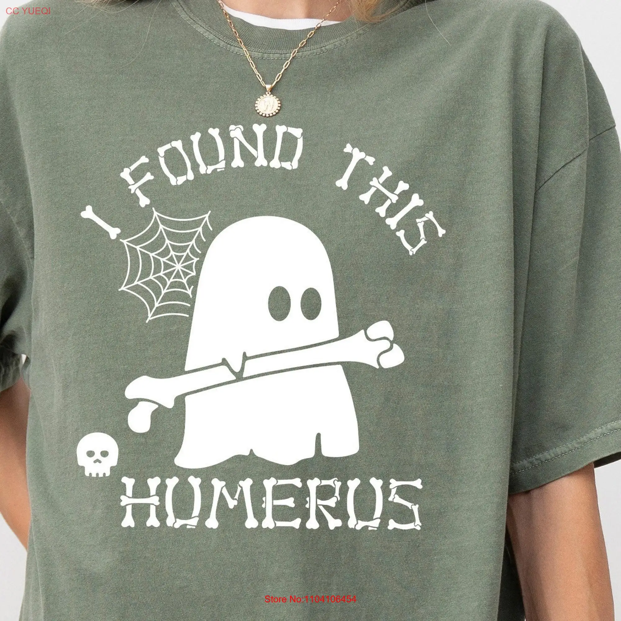 I Found This Humerus T Shirt Halloween Nurse For Nurses Nicu Nursing School Clothing Spooky Er long or short sleeves