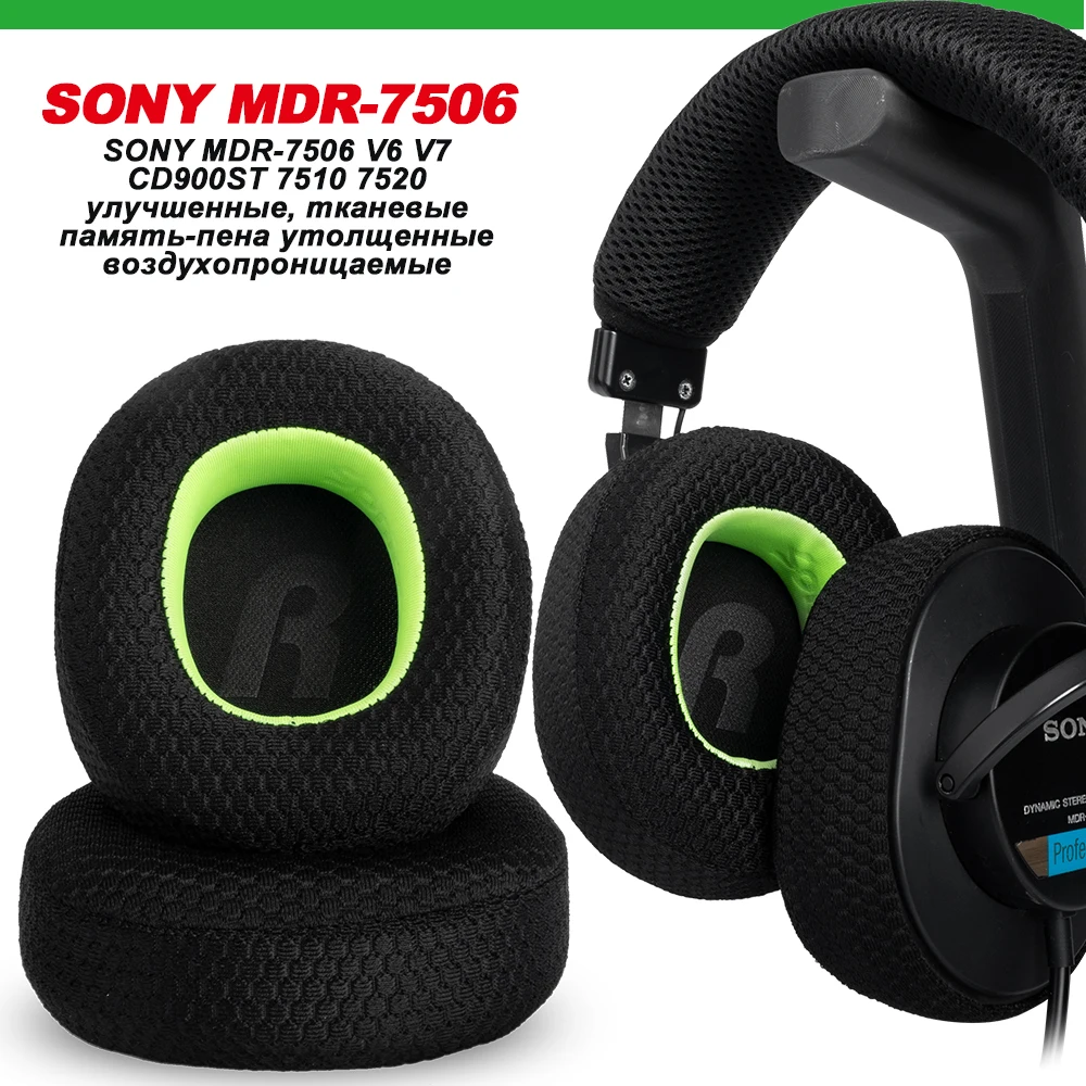 Replacement for SONY MDR-7506 V6 V7 CD900ST 7510 7520 Ear Pads Earphone Cushions Won't Peel Upgraded Material