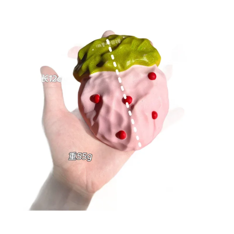 Lindo Squishy crema fresa PU rebote lento juguetes para apretar juguetes creativos de descompresión súper húmedo suave pellizco Fidget regalo divertido