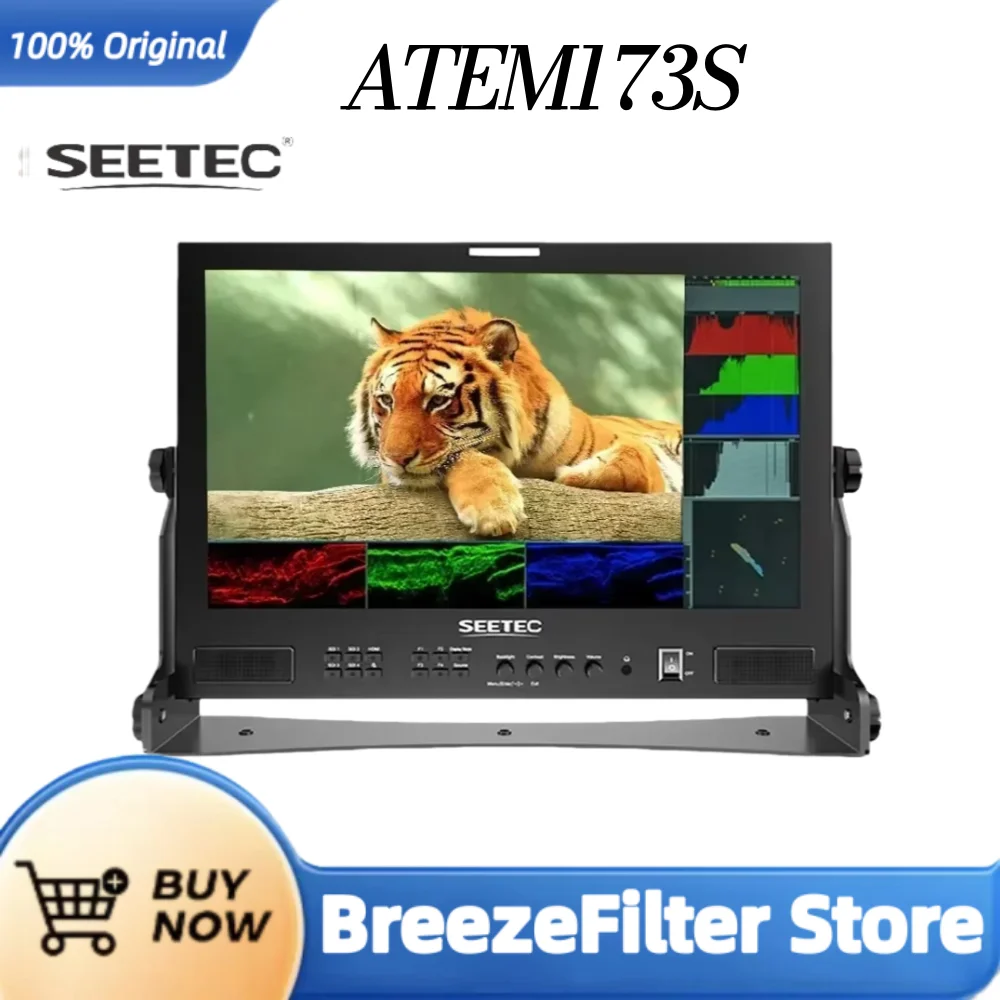 SEETEC ATEM173S 17.3" Full HD Monitor 4x3G-SDI HDMI Waveform Vector Scope Rec.709 300cd/m² Brightness
